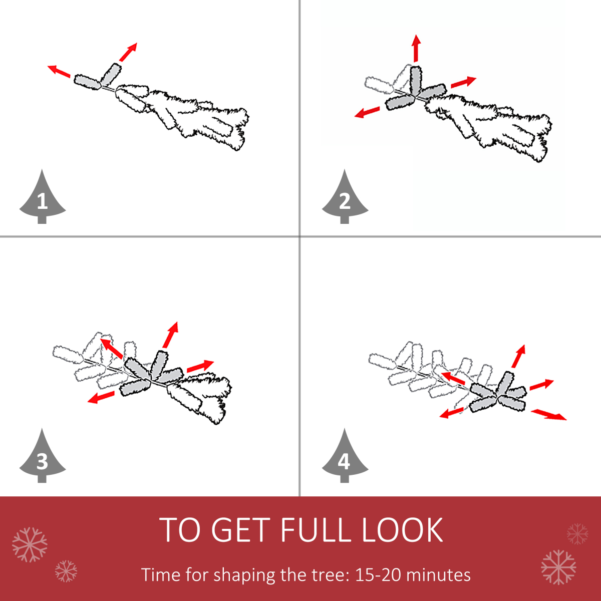 5FT Artificial Christmas Tree Pencil Tree Berries Pinecones Foldable Feet Green