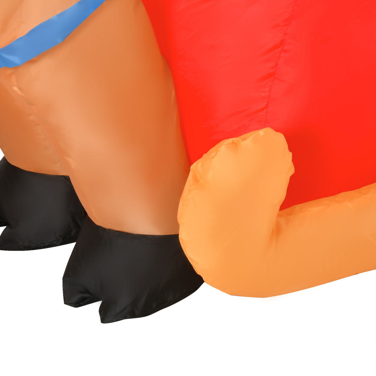 4ft Christmas Inflatable Santa Claus on Sleigh Deer LED Lighted Indoor Outdoor