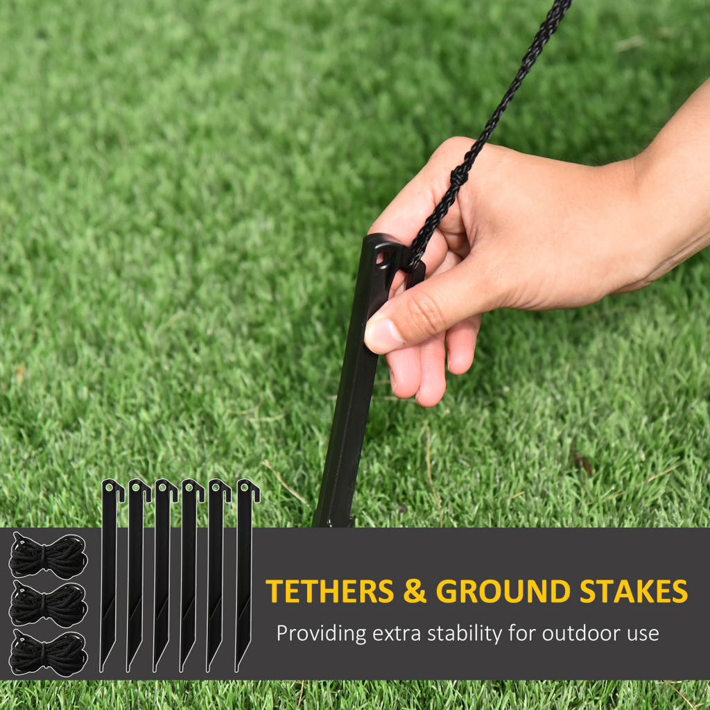 HOMCOM 6ft Christmas Inflatable Gingerbread Man & Santa Hat w/ LED Lights