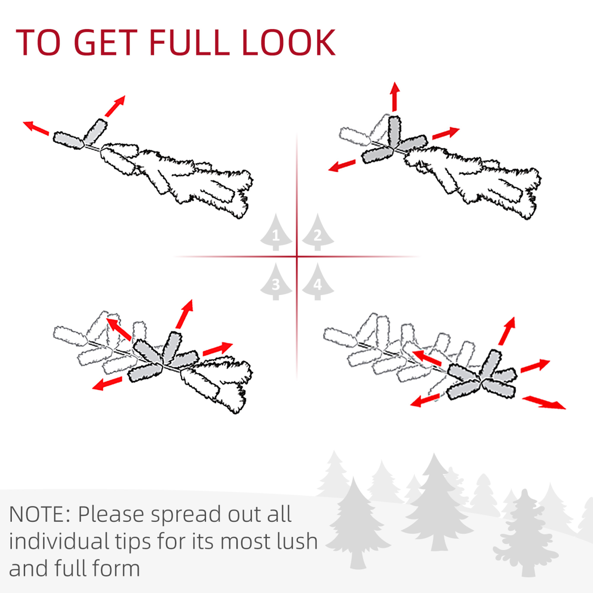 HOMCOM 60cm Christmas Wreath with LED Lights Pine Cones Red Berries Green