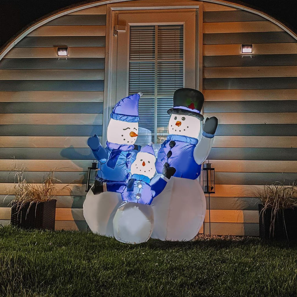 4ft Inflatable Christmas Snowmen Family Xmas LED Outdoor Indoor s Yard