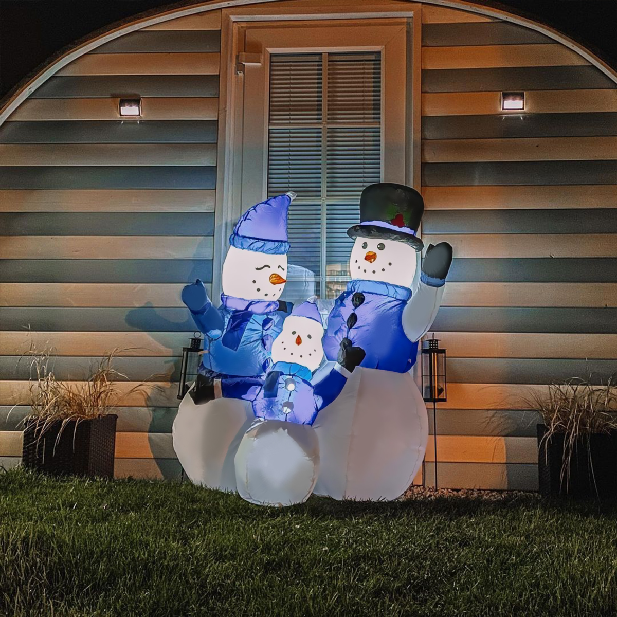 4ft Inflatable Christmas Snowmen Family Xmas LED Outdoor Indoor s Yard